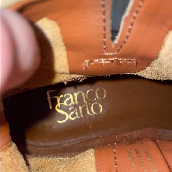 Franco Sarto Malina Tan Suede Leather Booties Sz 6 - Picture 5 of 9